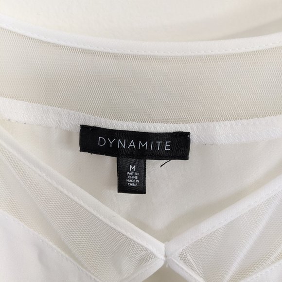 Dynamite White Strappy Mesh Tank - Picture 3 of 6